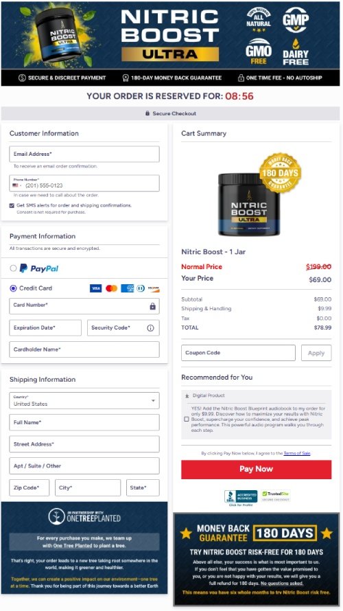 Nitric Boost Ultra Official Website Secure Order Page
